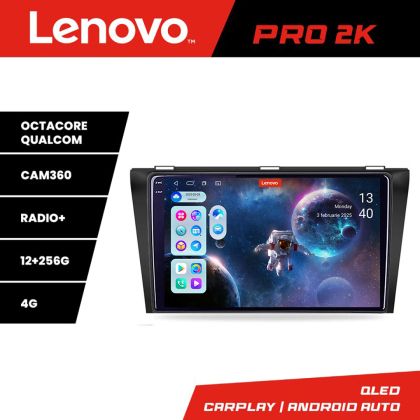 Navigáció Mazda 3 2009-2014 Lenovo Kit-034 8 magos QLED 2K 12+256 360 Android Waze USB internet navigáció Youtube rádió