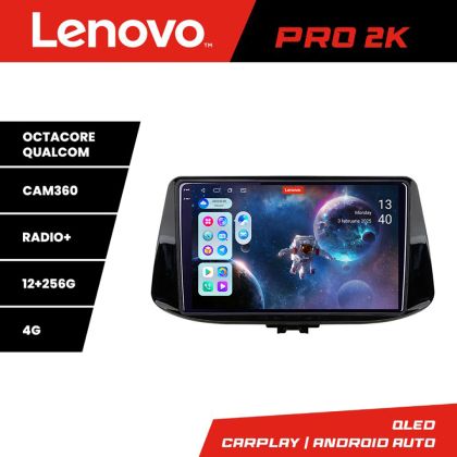 Navigáció Hyundai I30 2017- Lenovo Kit-1041 8 magos QLED 2K 12+256 360 Android Waze USB Internet Navigáció Youtube Rádió