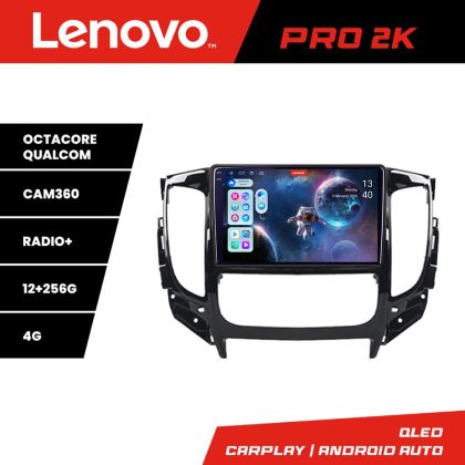 Navigáció Mitsubishi L200 2014-2020 Lenovo Kit-1094 8 magos QLED 2K 12+256 360 Android Waze USB Internet Navigáció Youtube Rádió