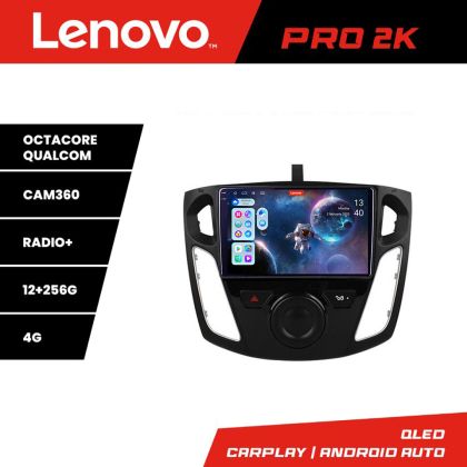 Navigáció Ford Focus 3 Lenovo Kit-150 8 magos QLED 2K 12+256 360 Android Waze USB Internet Navigáció Youtube Rádió