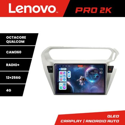 Navigáció Peugeot 301 Citroen C-Elisee Lenovo Kit-301 8 magos QLED 2K 12+256 360 Android Waze USB Internet Navigáció Youtube Rádió