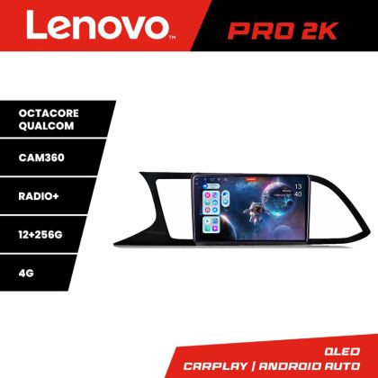 Navigatie Seat Leon MIB  Lenovo Kit-306 8 core QLED 2K 12+256 360 Android Waze USB Navigatie Internet Youtube Radio