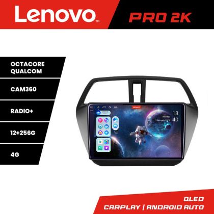 Navigáció Suzuki S-Cross Lenovo Kit-337 8 magos QLED 2K 12+256 360 Android Waze USB Internet Navigáció Youtube Rádió