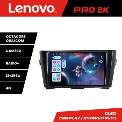 Navigáció Nissan Qashqai Lenovo Kit-353 8 magos QLED 2K 12+256 360 Android Waze USB Internet Navigáció Youtube Rádió