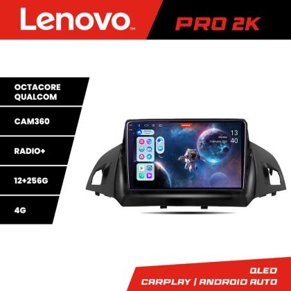Navigáció Ford Kuga 2013-2017 Lenovo Kit-362 8 magos QLED 2K 12+256 360 Android Waze USB Internet Navigáció Youtube Rádió