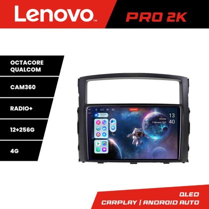 Navigáció Mitsubishi Pajero Lenovo Kit-452 8 magos QLED 2K 12+256 360 Android Waze USB Internet Navigáció Youtube Rádió