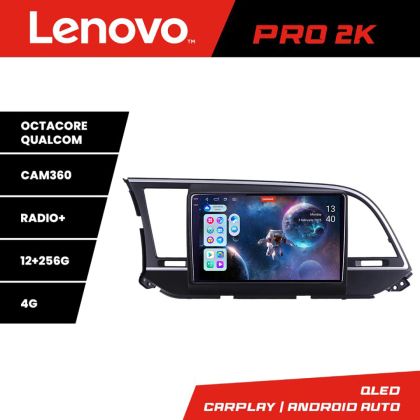 Navigáció Hyundai Elantra 2015-2018 Lenovo Kit-581 8 magos QLED 2K 12+256 360 Android Waze USB Internet Navigáció Youtube Rádió