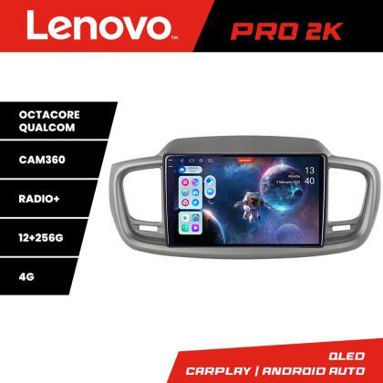 Navigáció Kia Sorento 2015-2018 Lenovo Kit-6528 8 magos QLED 2K 12+256 360 Android Waze USB internet navigáció Youtube rádió