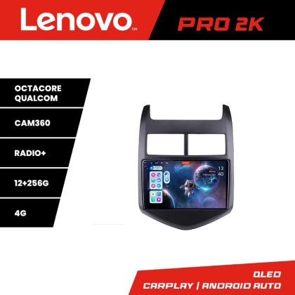 Navigáció Chevrolet Aveo 2010-2013 Lenovo Kit-AVEO10 8 magos QLED 2K 12+256 360 Android Waze USB Internet Navigáció Youtube Rádió