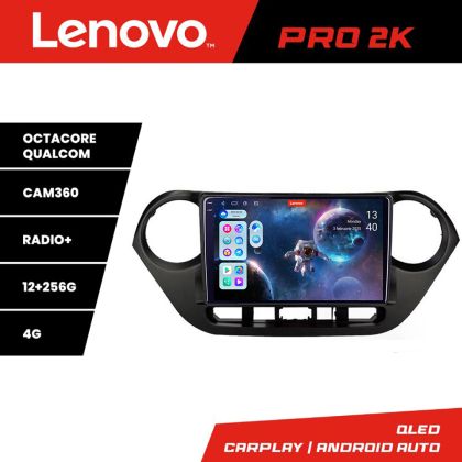 Navigáció Hyundai I10 2013-2019 Lenovo Kit-HY38 8 magos QLED 2K 12+256 360 Android Waze USB Internet Navigáció Youtube Rádió