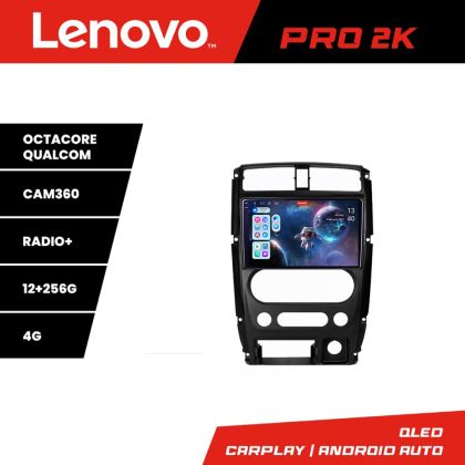 Navigáció Jimny 2007-2016 Lenovo Kit-JIMNY07 8 magos QLED 2K 12+256 360 Android Waze USB Internet Navigáció Youtube Rádió