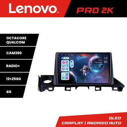Navigáció Mazda 6 2018- Lenovo Kit-MAZDA6-18 8 magos QLED 2K 12+256 360 Android Waze USB Internet Navigáció Youtube Rádió