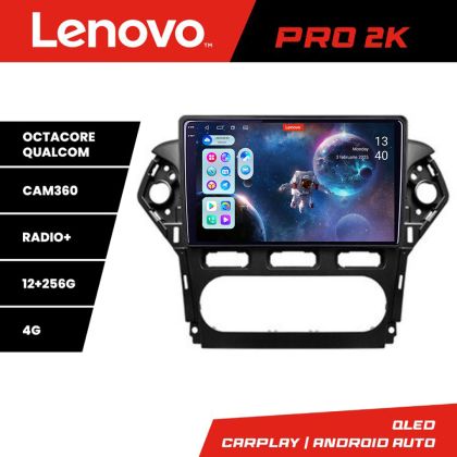 Navigáció Ford Mondeo 2010-2014 Lenovo Kit-MONDEO-CLIMA 8 magos QLED 2K 12+256 360 Android Waze USB Internet Navigáció Youtube Rádió