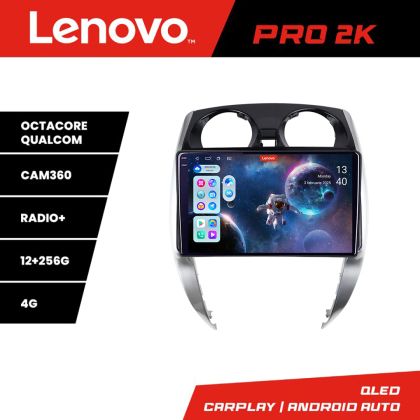 Navigáció Nissan Note 2012-2019 Android rádió gps internet 8 magos QLED 2K 12+256 360 Lenovo