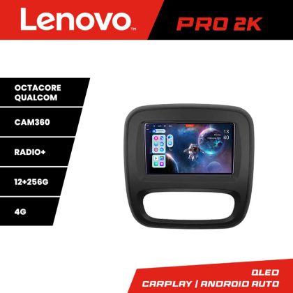 Navigáció Renault Trafic 2014-2017 Lenovo Kit-rt09 8 magos QLED 2K 12+256 360 Android Waze USB Internet Navigáció Youtube Rádió v1