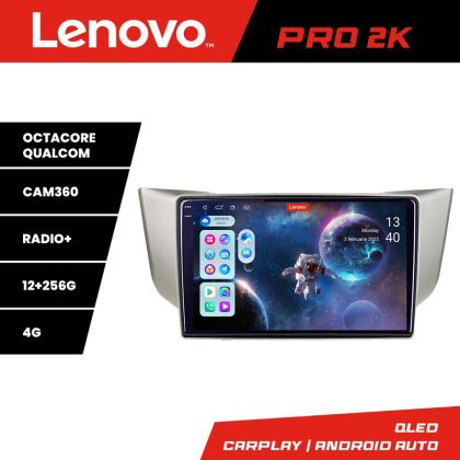 Navigáció Lexus RX 2003-2009 Lenovo Kit- rx-03 8 magos QLED 2K 12+256 360 Android Waze USB Internet Navigáció Youtube Rádió
