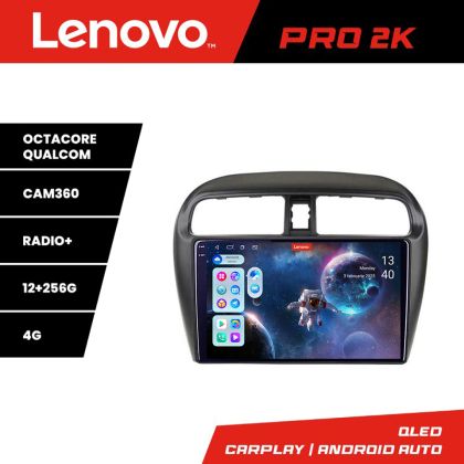 Navigáció Mitsubishi Space Star Mirage Attrage 2012- 8 magos QLED 2K 12+256 360 Android Waze USB Internet Navigáció Youtube Rádió Lenovo