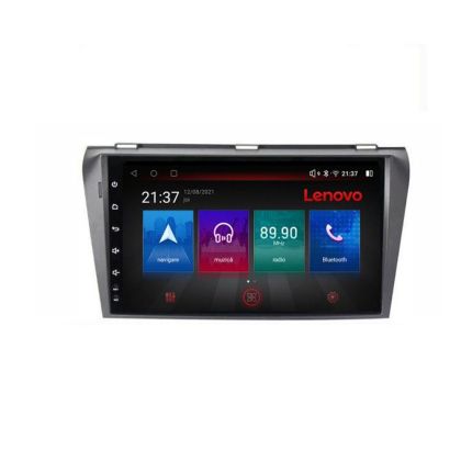 Navigáció Mazda 3 2004-2009 Lenovo Kit-161 8 magos QLED Qualcomm 4+64 360 Android Waze USB Internet Navigáció Youtube Rádió