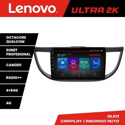 Navigáció Honda CRV 2012-2016 Lenovo Kit-469 8 magos QLED Qualcomm 4+64 360 Android Waze USB Internet Navigáció Youtube Rádió