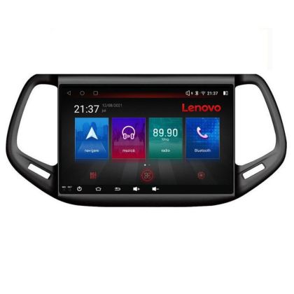 Navigáció Jeep Compass 2017 Lenovo Kit-739 8 magos QLED Qualcomm 4+64 360 Android Waze USB internet navigáció Youtube rádió