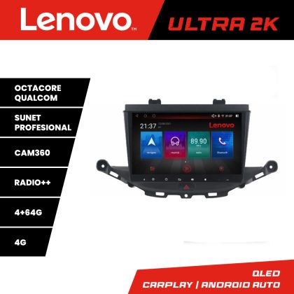 Navigáció Opel Astra K Lenovo Kit-ASTRAK 8 magos QLED Qualcomm 4+64 360 Android Waze USB Internet Navigáció Youtube Rádió