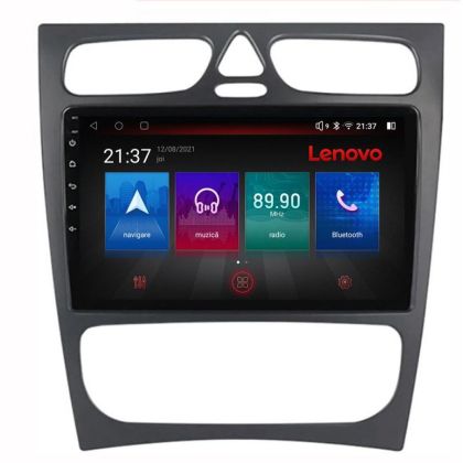 Navigáció Mercedes C W203 2000-2004 Lenovo Kit-clk 8 magos QLED Qualcomm 4+64 360 Android Waze USB Internet Navigáció Youtube Rádió