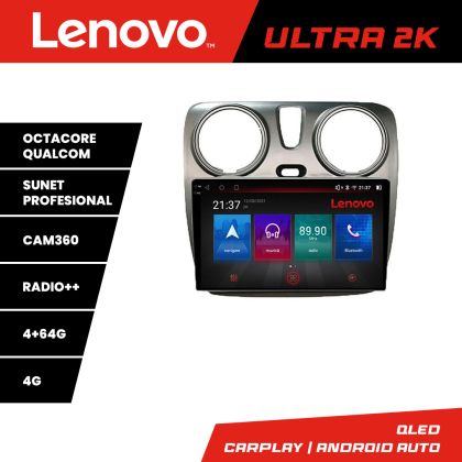 Navigáció Dacia Dokker Android rádió bluetooth internet 8 magos QLED Qualcomm 4+64 360 RAM Lenovo