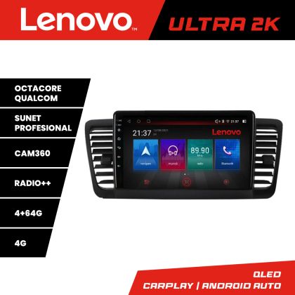 Navigáció Subaru Outback Legacy Lenovo Kit-SU02 8 magos QLED Qualcomm 4+64 360 Android Waze USB Internet Navigáció Youtube Rádió