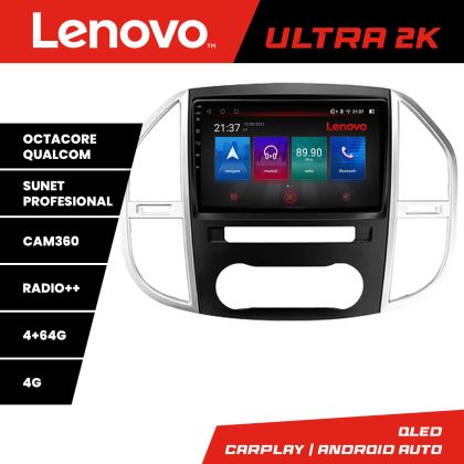 Navigáció Mercedes Vito w447 2016- Android rádió gps internet 8 magos QLED Qualcomm 4+64 360 Lenovo