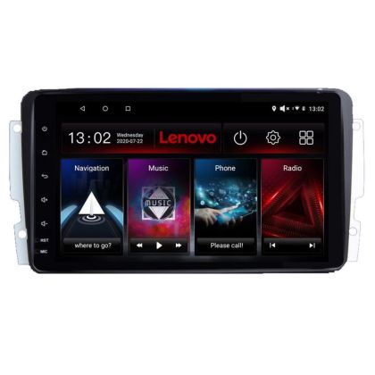 Navigáció Mercedes C 2001-2004 CLK G 2004-2006 Lenovo Kit-171 8 magos QLED 2K 8+256 360 Android Waze USB Internet Navigáció Youtube Rádió