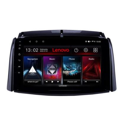 Navigáció Renault Koleos 2009-2016 Lenovo Kit-KOLEOS 8 magos QLED 2K 8+256 360 Android Waze USB Internet Navigáció Youtube Rádió