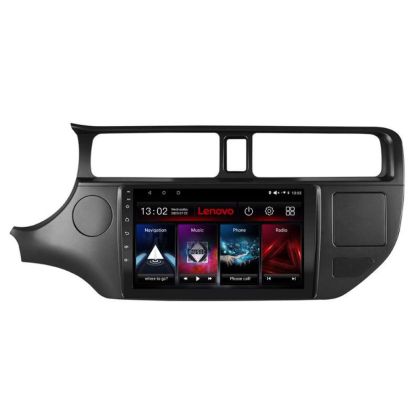 Navigáció Kia Rio 2011-2014 Lenovo Kit-rio-11 8 magos QLED 2K 8+256 360 Android Waze USB Internet Navigáció Youtube Rádió