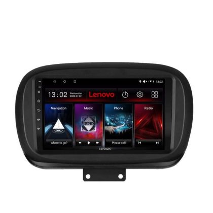 Navigáció Fiat 500 2014- Lenovo Kit-539 4+64 GB Android Waze USB Internet Navigáció Youtube Rádió