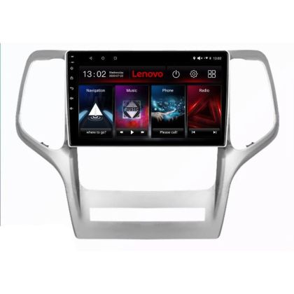 Navigáció Jeep Gran Cherokee 2011-2013 Lenovo Kit-GRCHE 8 magos QLED 2K 4+64 360 Android Waze USB Internet Navigáció Youtube Rádió