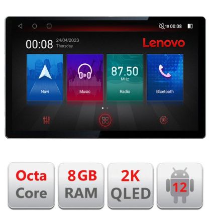 Navigáció Toyota Highlander 2013-2018, 2K QLED 13"-os képernyő, Octacore, 8 GB RAM, 128 GB HDD, 4G, 360°, DSP, Carplay, Bluetooth