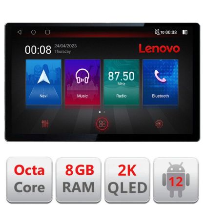 Navigatie Dacia Duster 2023-, Ecran 2K QLED 13",Octacore,8Gb RAM,128Gb Hdd,4G,360,DSP,Carplay,Bluetooth