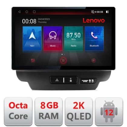 Navigáció Kia Ceed 2018-2020, 2K QLED 13"-os képernyő, Octacore, 8 GB RAM, 128 GB HDD, 4G, 360°, DSP, Carplay, Bluetooth