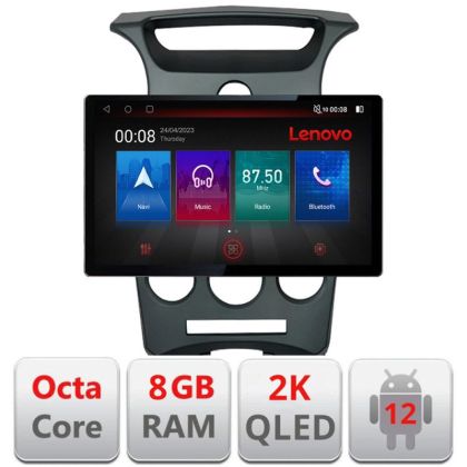 Navigáció Kia Carens 2006-2012 automata klíma, 2K QLED 13" Octacore képernyő, 8 GB RAM, 128 GB HDD, 4G, 360°, DSP, Carplay, Bluetooth