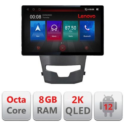 Navigáció Ssangyong Korando 2014-2019 N-1159 képernyő 13" 2K 8+128 Android Waze USB navigáció 4G 360 Toslink Youtube