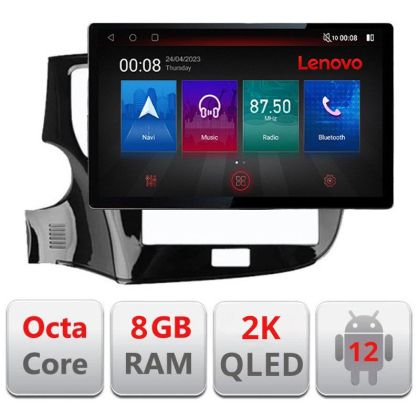 Navigáció Mitsubishi Oultander 2020- N-1230-20 képernyő 13" 2K 8+128 Android Waze USB Navigáció 4G 360 Toslink You