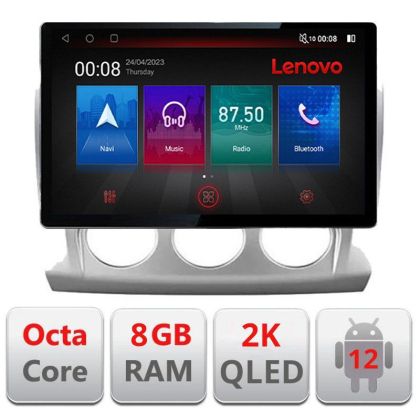 Navigatie Ford Focus 2 Manual N-140-manual ecran 13" 2K 8+128 Android Waze USB Navigatie 4G 360 Toslink Youtube