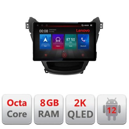 Navigáció Hyundai Elantra 2013-2015 N-359 képernyő 13" 2K 8+128 Android Waze USB navigáció 4G 360 Toslink Youtube