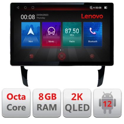 Navigáció Porsche Cayenne 2002-2011 N-443 képernyő 13" 2K 8+128 Android Waze USB Navigáció 4G 360 Toslink Youtube