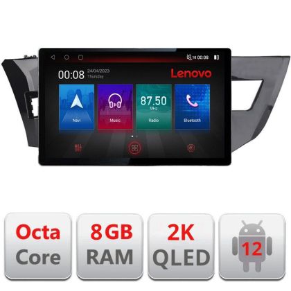 Navigáció Toyota Corolla 2013-2017 N-470 képernyő 13" 2K 8+128 Android Waze USB Navigáció 4G 360 Toslink Youtube R