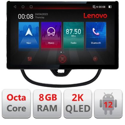 Navigáció Opel Karl 2017- N-karl képernyő 13" 2K 8+128 Android Waze USB navigáció 4G 360 Toslink Youtube Rádió készlet