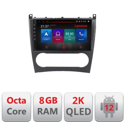 Navigatie Mercedes C Class W203 facelift M-093 Octa Core Android Radio Bluetooth GPS WIFI/4G DSP 2K 8+128GB 360 RESIGILAT