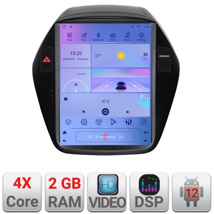 Navigáció Hyundai IX35 2010-2015 típus tesla rádió gps internet 4 magos carplay android auto 2+32 kit-tesla-361+EDT-E42