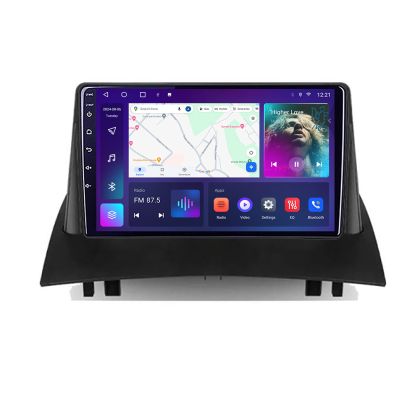 Navigáció Renault Megane 2 B-098 Android Kijelző QLED Octa Core 4+64 CarPlay Android Auto KIT-098+EDT-E309V3