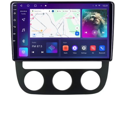Navigatie VW Golf 5 2004-2010 clima automatica Android ecran Qled 2K Octa core 4+32 KIT-golf5-automatic+EDT-E410-2K
