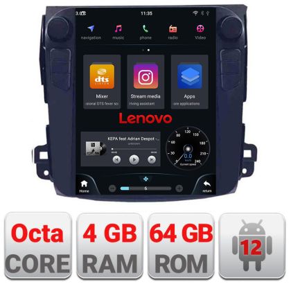 Navigáció Mitsubishi Outlander 2007-2011 típus tesla rádió gps internet Qualcomm 8X 8+128 360 4G carplay android autóskészlet-tesla-056